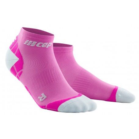 Ultralight Compression Low Cut Socks - Electric Pink / Light Grey CEP - 1